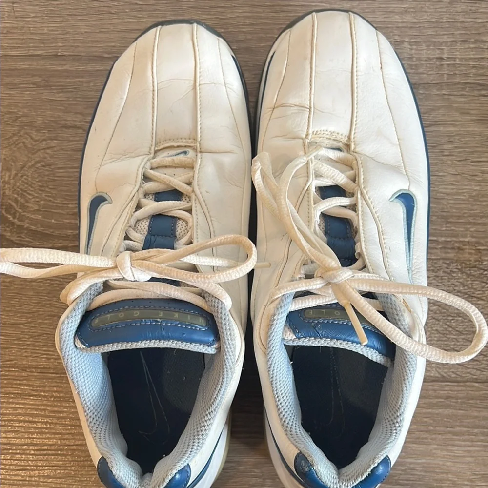 Nike Golf Athletic Sneakers White and Blue Size 8.5 - Picture 2 of 5